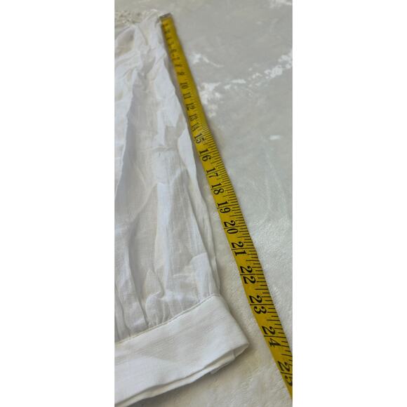 Anthropologie See U Soon Top Women's Off White Button Up L/S Crochet Size S NWT - Picture 5 of 11